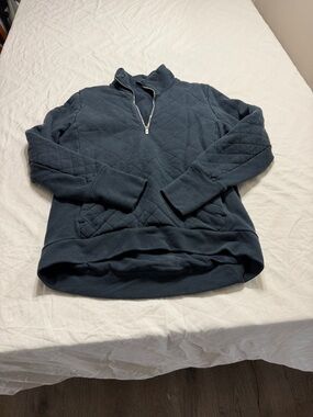 Lululemon Quilted Half-Zip Pullover Sweatshirt - Navy